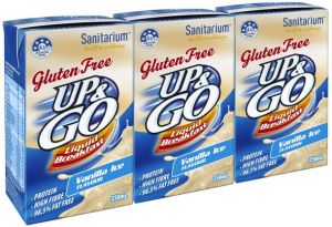 Gluten Free Up&Go contains the protein and energy of two Gluten Free Weet-Bix and milk.